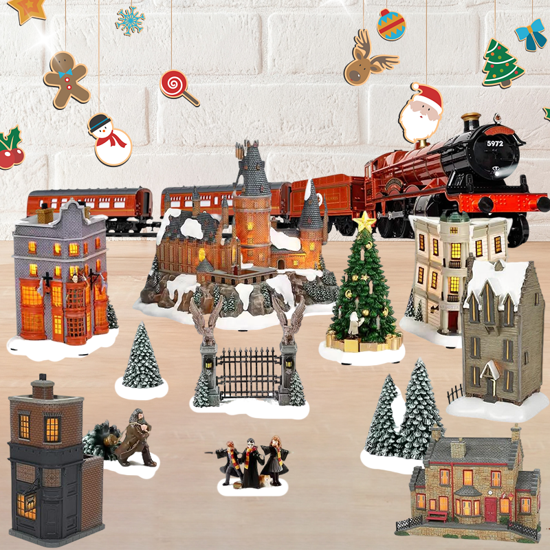 Harry Potter LED Lighted Christmas Village Set