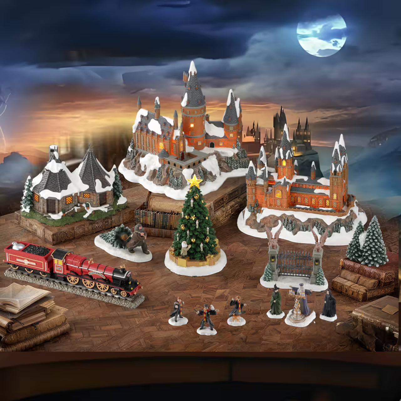 Harry Potter LED Lighted Christmas Village Set