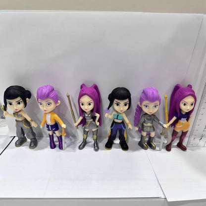 6-Piece KPop Figurine Set – Anime Model Toy Decorations, perfect for home collections and office desk display. An excellent gift choice for Christmas and New Year.